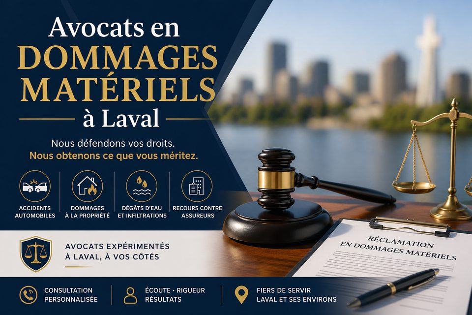 Avocats spécialisés en dommages matériels à Laval